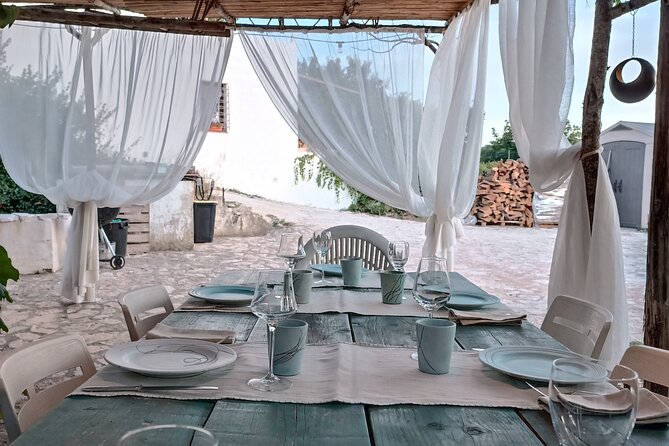 Authentic Apulian menu in the garden of an ancient trullo - Bombette filled with aged caciocavallo