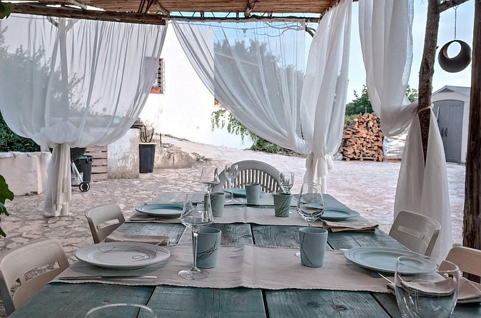 Authentic Apulian menu in the garden of an ancient trullo - Local wine and the value of the $83.44 price