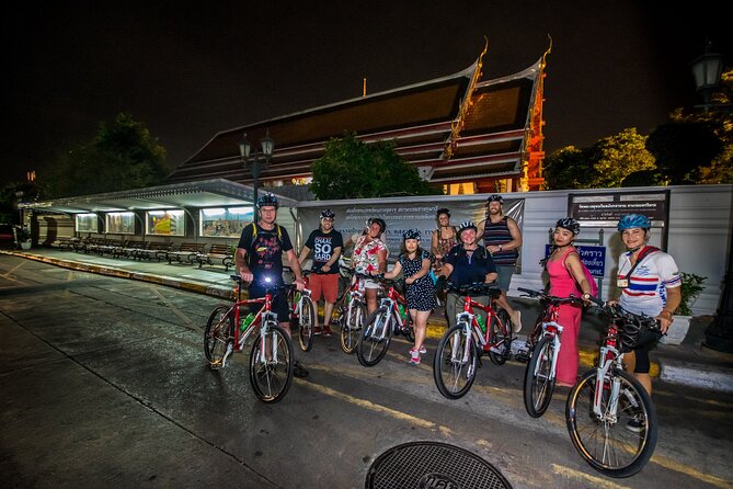 Bangkok: Night Bike Tour with Temples & Flower Market Visit - Returning over Memorial Bridge to the Flower Market