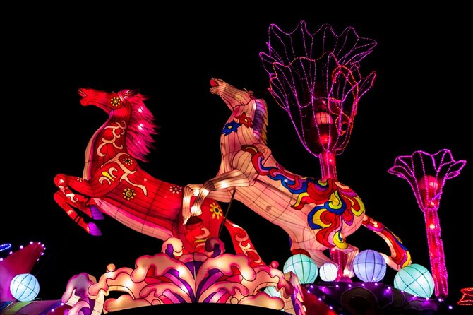 Dubai Garden Glow Tickets with Transport Options - Dinosaur Park for children and family photos