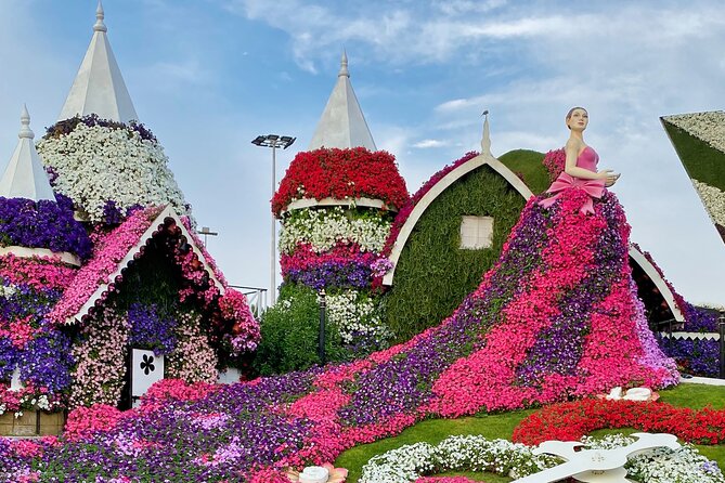 Dubai Miracle Garden Admission Ticket with Hotel Transfer - Inside the garden: flowers arranged for photographs