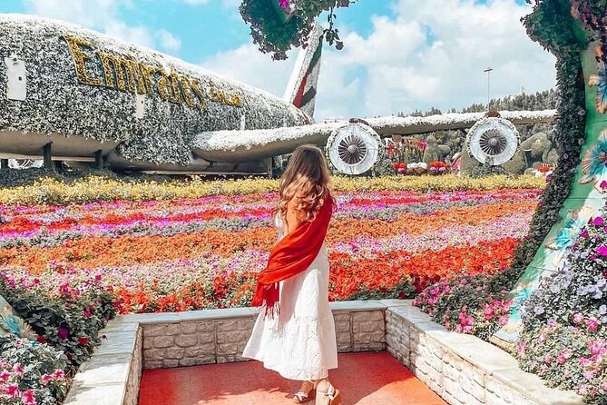 Dubai Miracle Garden Skip the Line E-Ticket and Transport Options - The Emirates A380 is the main event
