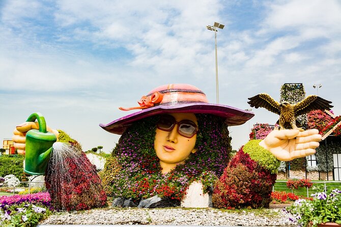 Dubai Miracle Garden Skip the Line E-Ticket and Transport Options - Heart-shaped paths, castles, peacocks, and playful details