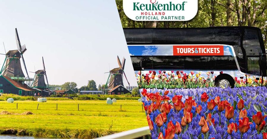From Amsterdam: Keukenhof and Dutch Countryside Tour - Zaanse Schans and its working windmills
