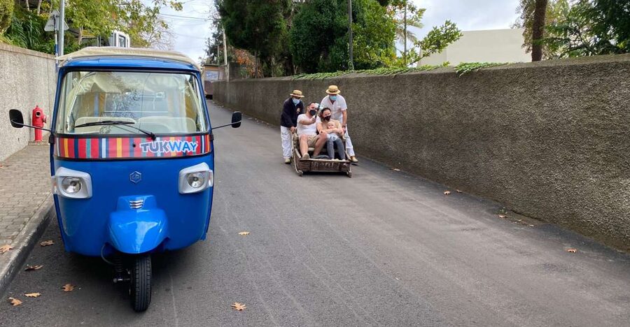 Funchal: Monte Tropical Garden & Toboggan Ride by Tuk Tuk - The climb to Monte and its church