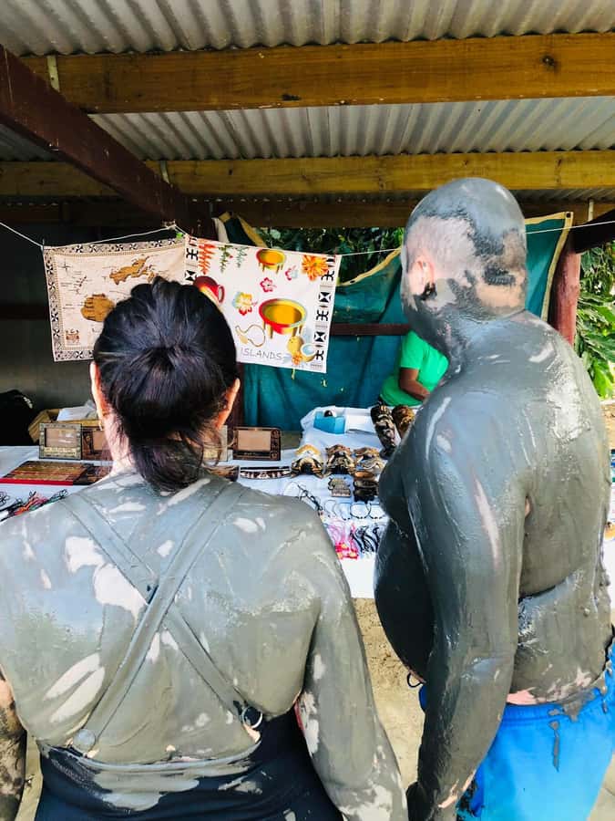 Garden of Sleeping Giant with Sabeto Hotspring Mudpool Tour - The mud wrap at Sabeto’s natural pools