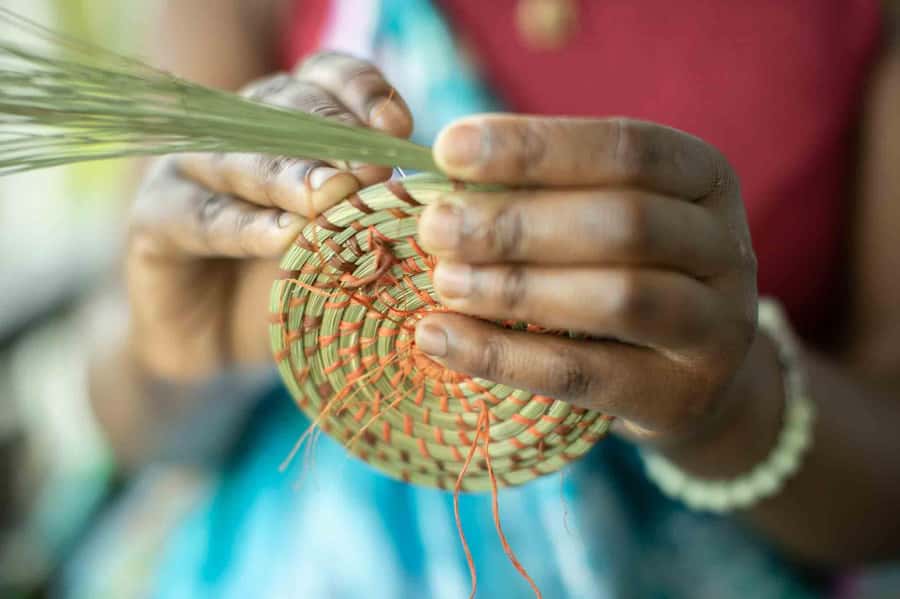 Kigali: Traditional Basket Weaving in a Garden - At a glance