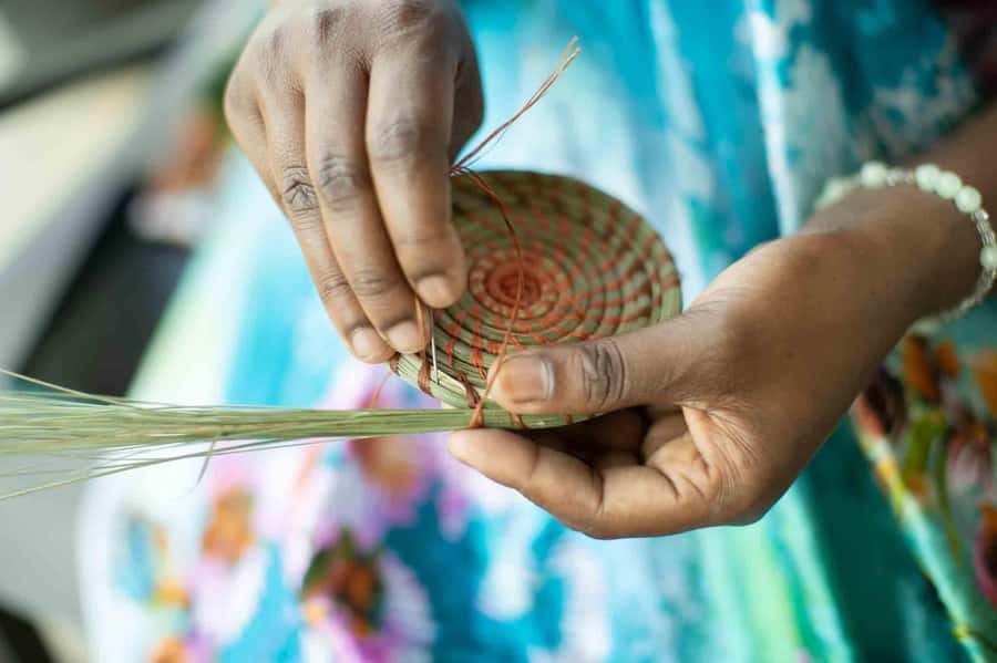 Kigali: Traditional Basket Weaving in a Garden - Sandrine, translation, and the value of patient teaching
