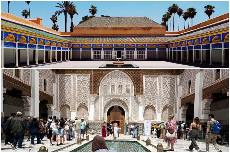 Marrakech: Bahia Palace, Madrasa Ben Youssef & Secret Garden - Koutoubia Mosque and the first view of Marrakech