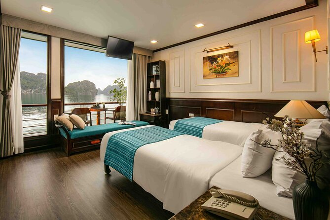 Orchid Cruise Top Notch Cruise into Halong and Lan Ha Bay 2D1N - Cruising from Halong Bay toward Lan Ha Bay