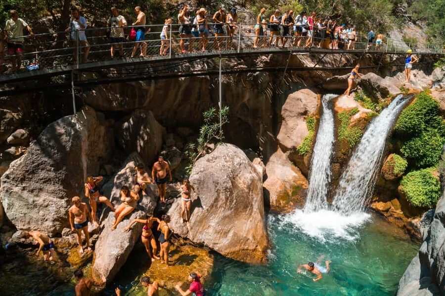 Sapadere Tour with Dimçay Lunch, Cave, Tropical Fruit Garden - Dimçay River lunch in a shaded setting