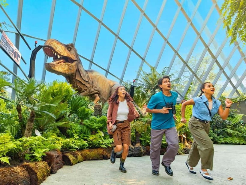Singapore: Gardens by the Bay & Jurassic World with Pickup - Cloud Forest and the 35-meter waterfall