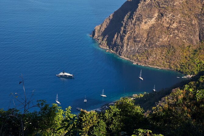 St. Lucia adventure: mud baths, waterfalls, gardens - First views of Soufriere and the Pitons