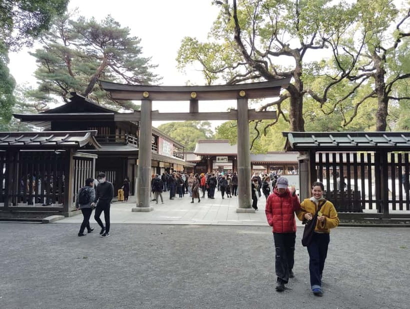 Tokyo: Meiji Jingu Shrine & Inner Garden Guided Tour (2h) - Crossing the grand torii and learning shrine manners