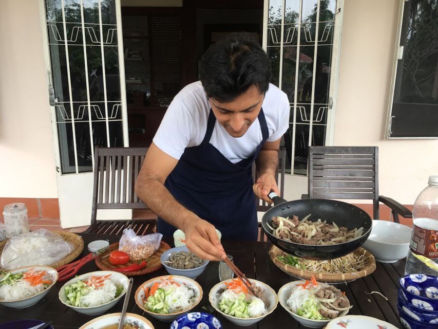 Viet Garden Cooking Class (Countryside and Market tour) - Cooking three Vietnamese dishes with Chef Dat