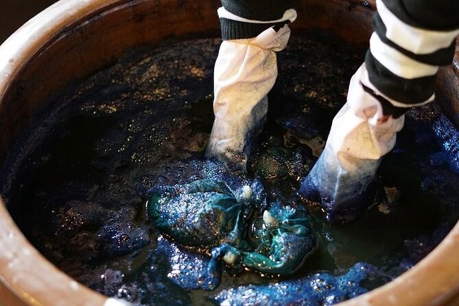 Walking Tour in Himeji Castle Garden and Aizome Indigo Dyeing - The Wataya Aizome workshop