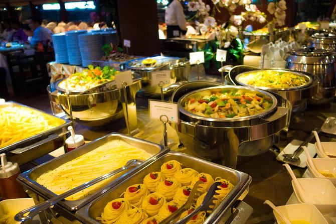 White Orchid Dinner Cruise from Bangkok with Pickup & Live Music - Buffet dinner with Thai and international choices